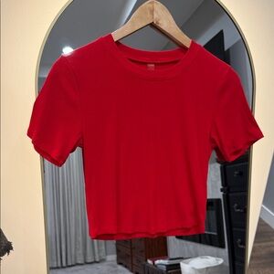 Mono B Red Crop Top! Worn only once! Super cute, matches well with jeans!